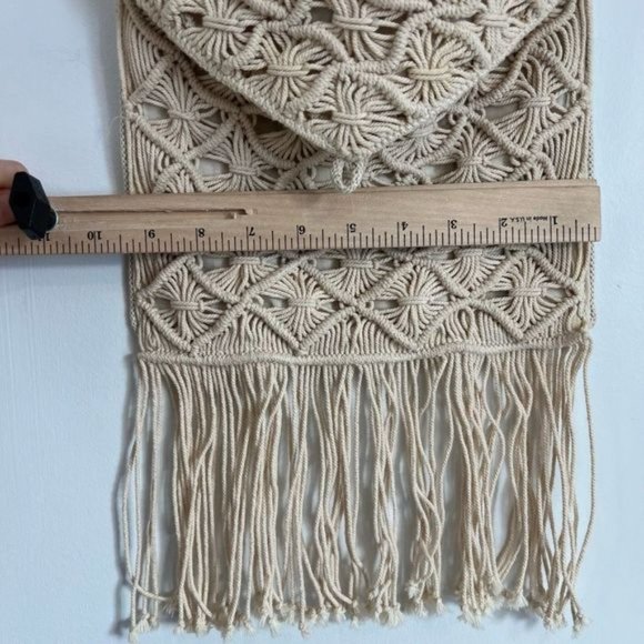 American Eagle Outfitters BOHO Fringed Tapestry Woven Crossbody Bag Purse - Picture 10 of 11